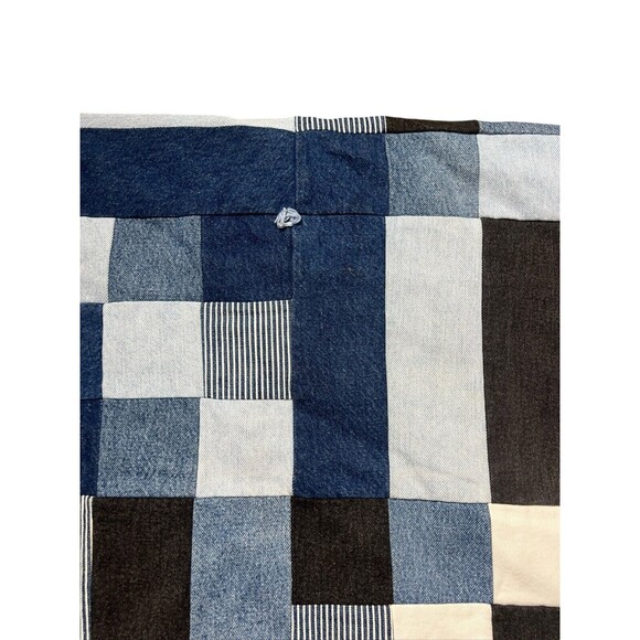 Vtg Levi Blanket Patchwork Jeans Blanket Upcycled Custom ONE OF A KIND - Picture 15 of 16